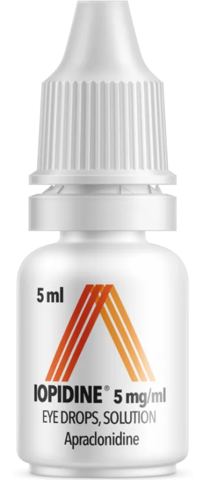 A picture of the IOPIDINE® 5 mg/ml bottle